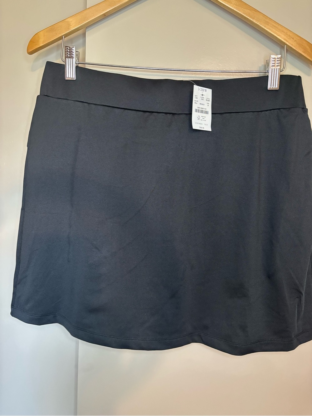 J. Crew NWT Black Tenniscore Mini Skirt with Shorts size M